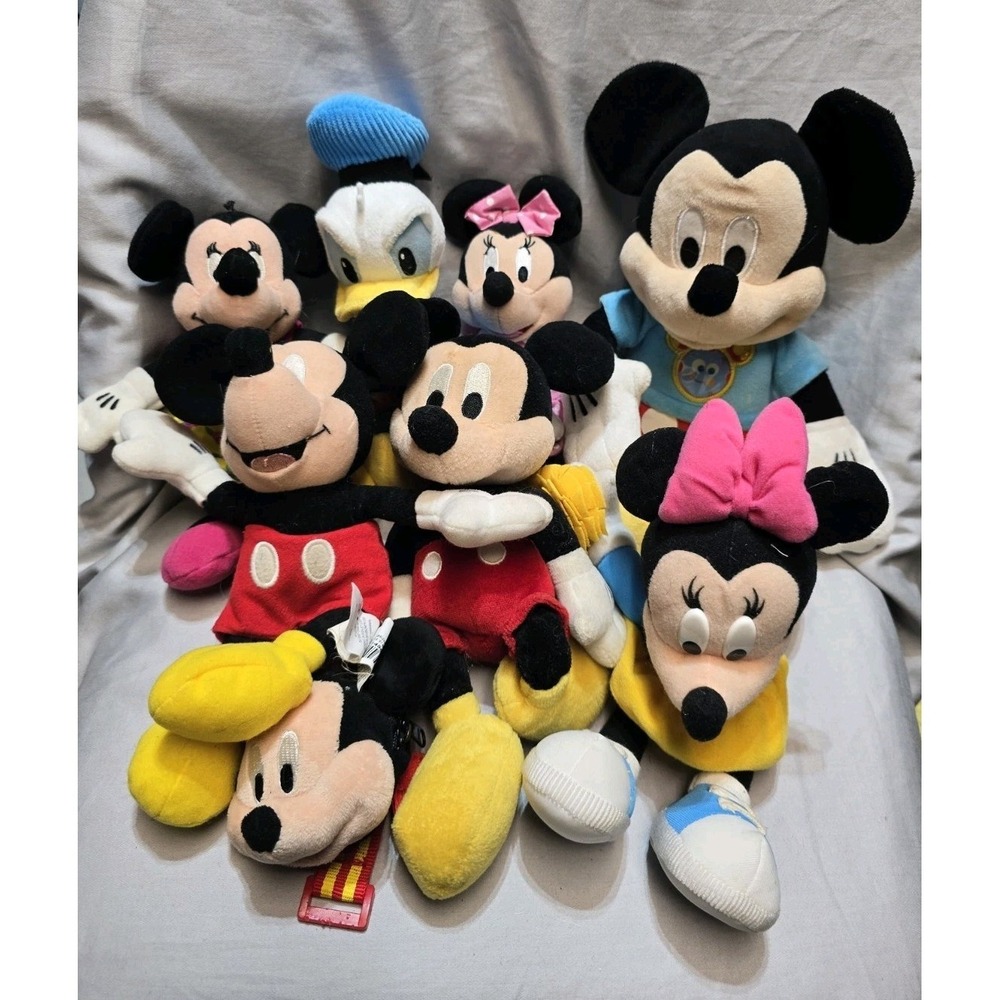 Disney Fab Five Mickey Mouse and Friends Plush Toys Disney Plushes Lot Of 8